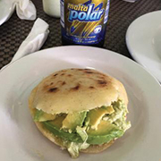 arepa con malta